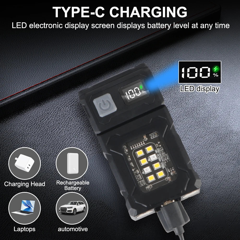 Car Emergency Rescue Kit Flashlight Spotlights Portable LED Lights High Bright Rechargeable Hiki - Automotive LED Light