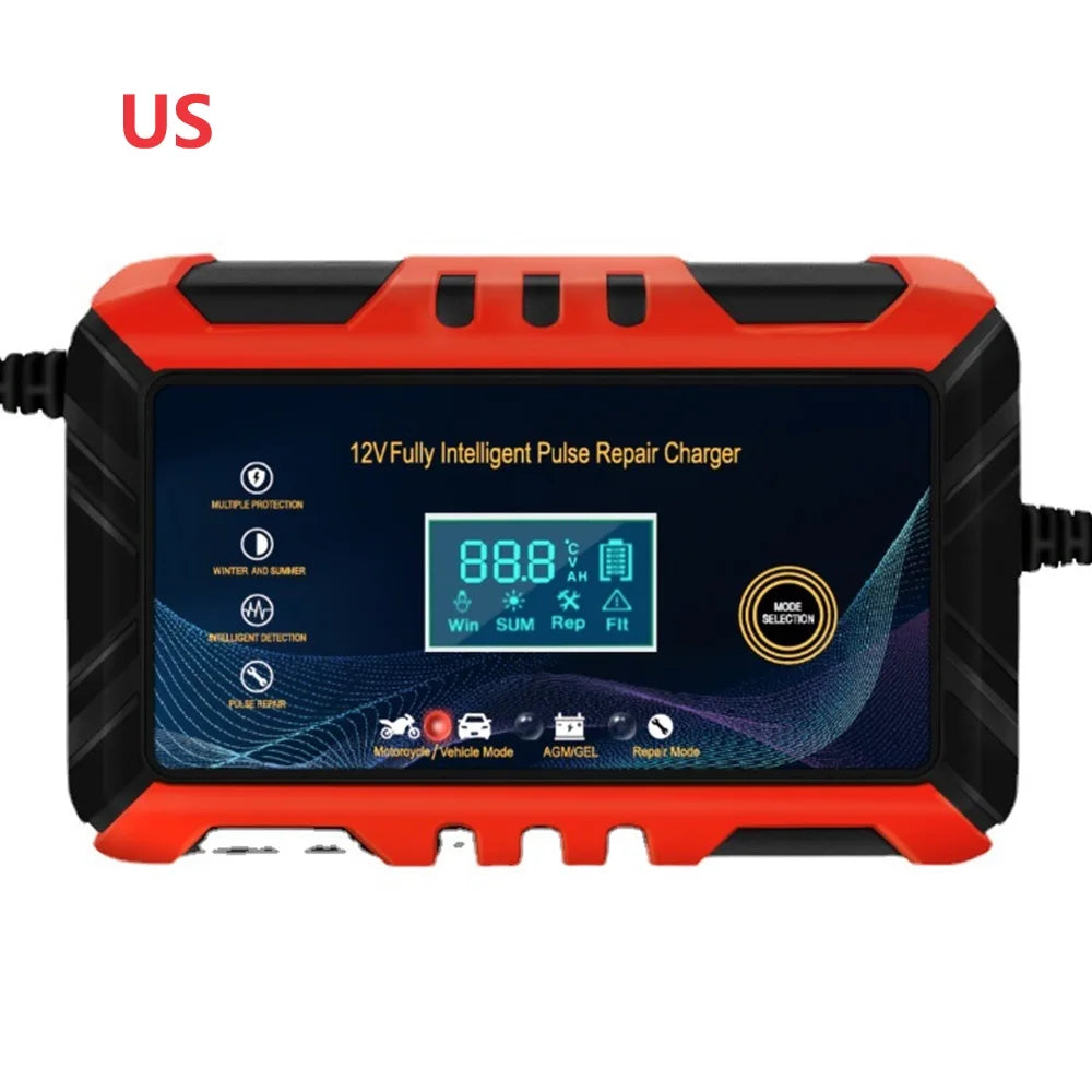 12V6A car battery charger repair type charging bottle machine European and American standards - Automotive LED Light