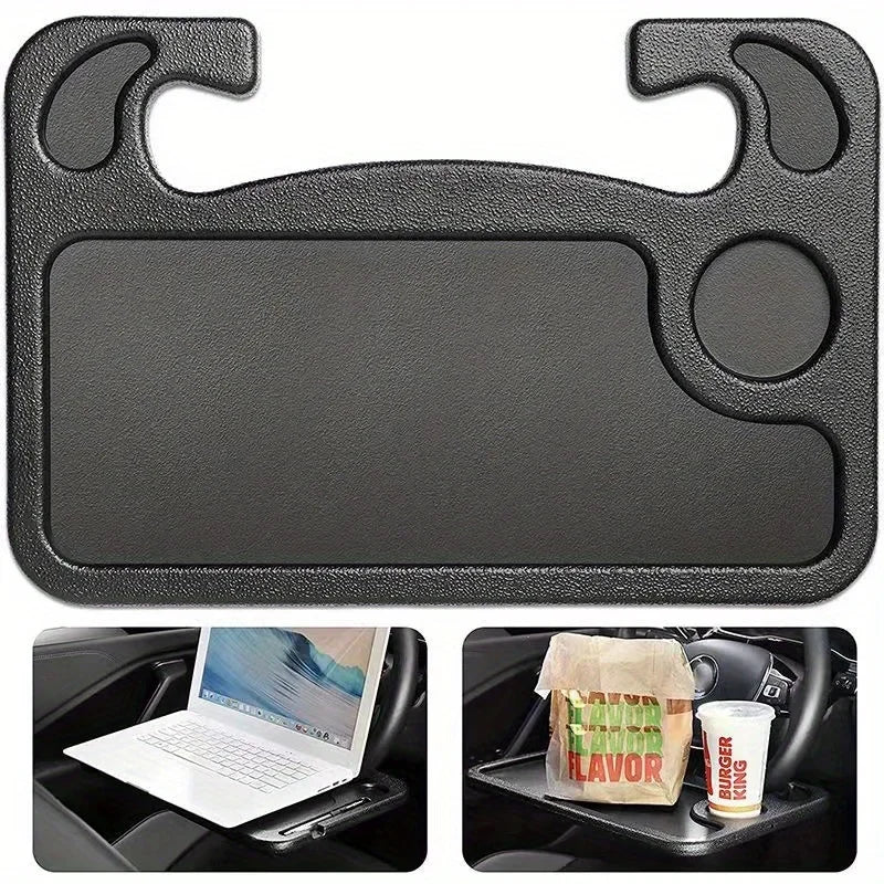 Car Steering Wheel Multifunctional Tray Table Steering Wheel Storage Rack Storage Board Card Tab - Automotive LED Light