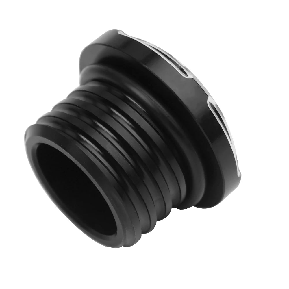Motorcycle CNC Aluminium Black Gas Cap Fuel Oil Tank Cover For Harley Sportster XL 883 1200 Dyna - Automotive LED Light
