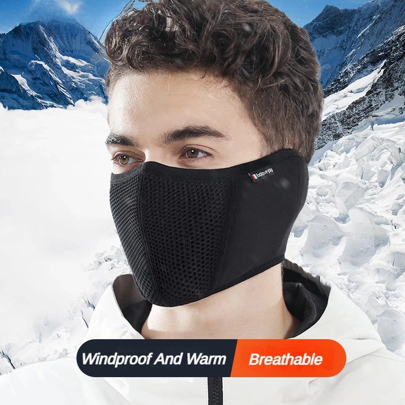 Riding Mask Austrian Velvet Balaclava Winter Warm Plus Velvet Dustproof Windproof for Outdoor Cy - Automotive LED Light