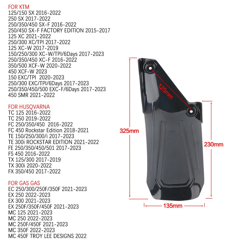 Motorcycle Rear Shock Mud Flap Splash Guard Plastic Shock Protector For KTM GasGas Husqvarna Dir - Automotive LED Light