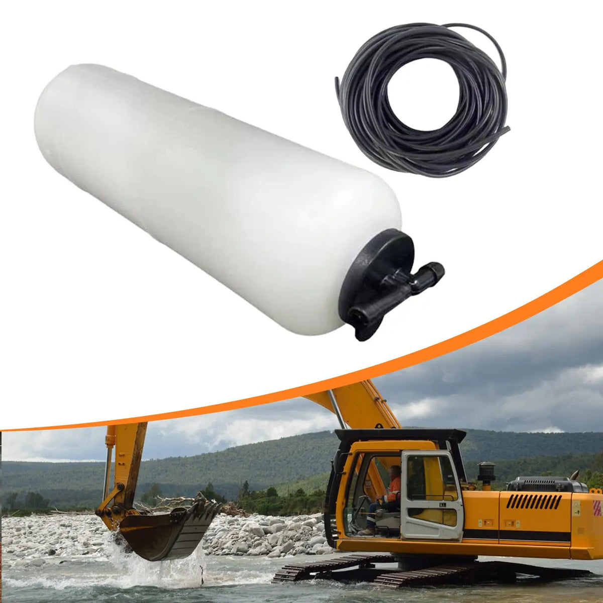 Overflow Tank PP Plastic Reserve Expansion Coolant Tank Excavator Parts Leakproof Efficient Cool - Automotive LED Light