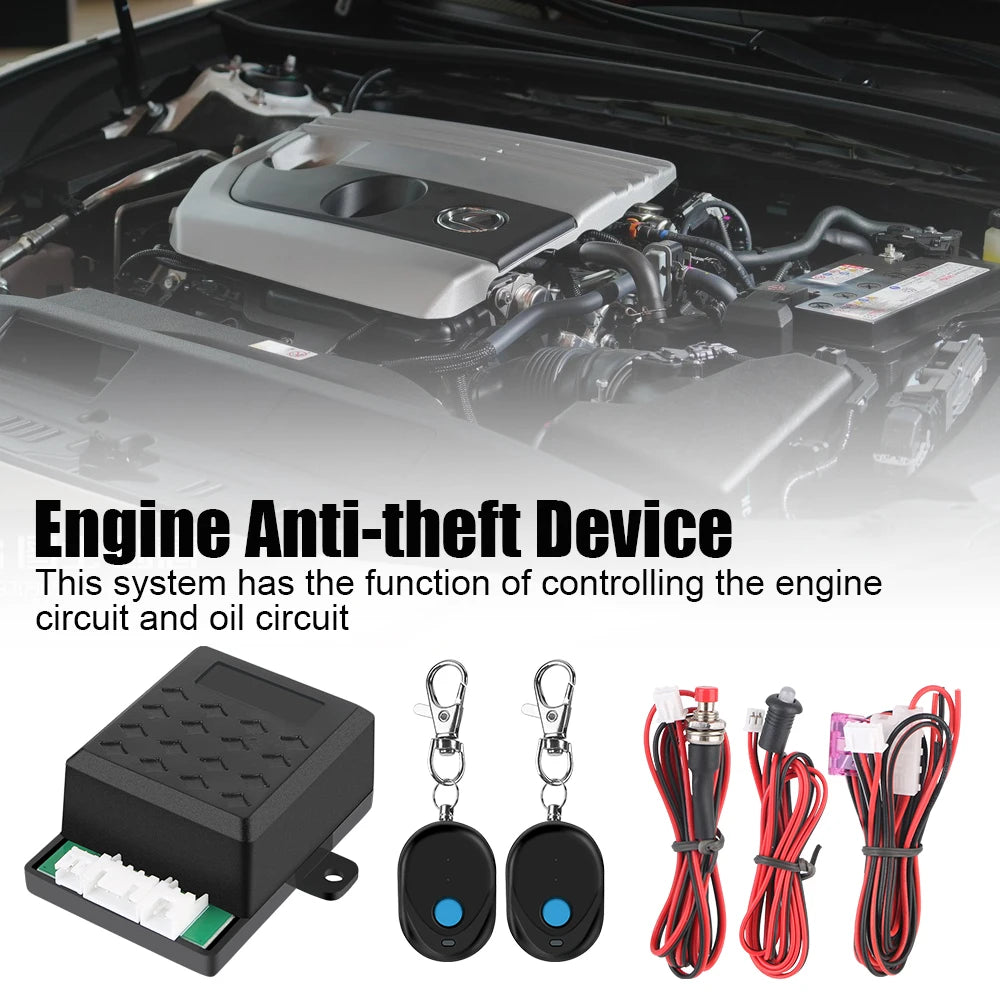 Anti-Hijacking Intelligent Circuit Cut Off Kit Car Remote Control 12V Keyless Access System Auto - Automotive LED Light