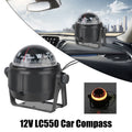 Waterproof 12V Boat Compass With Electronic LED Light Nautical Compass Navigation Positioning LC - Automotive LED Light