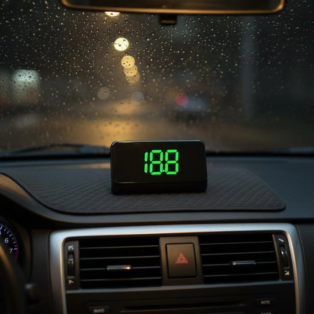 Universal HUD Miles per Hour / KM/H Switchable Digital Car Speedometer Compact - Automotive LED Light