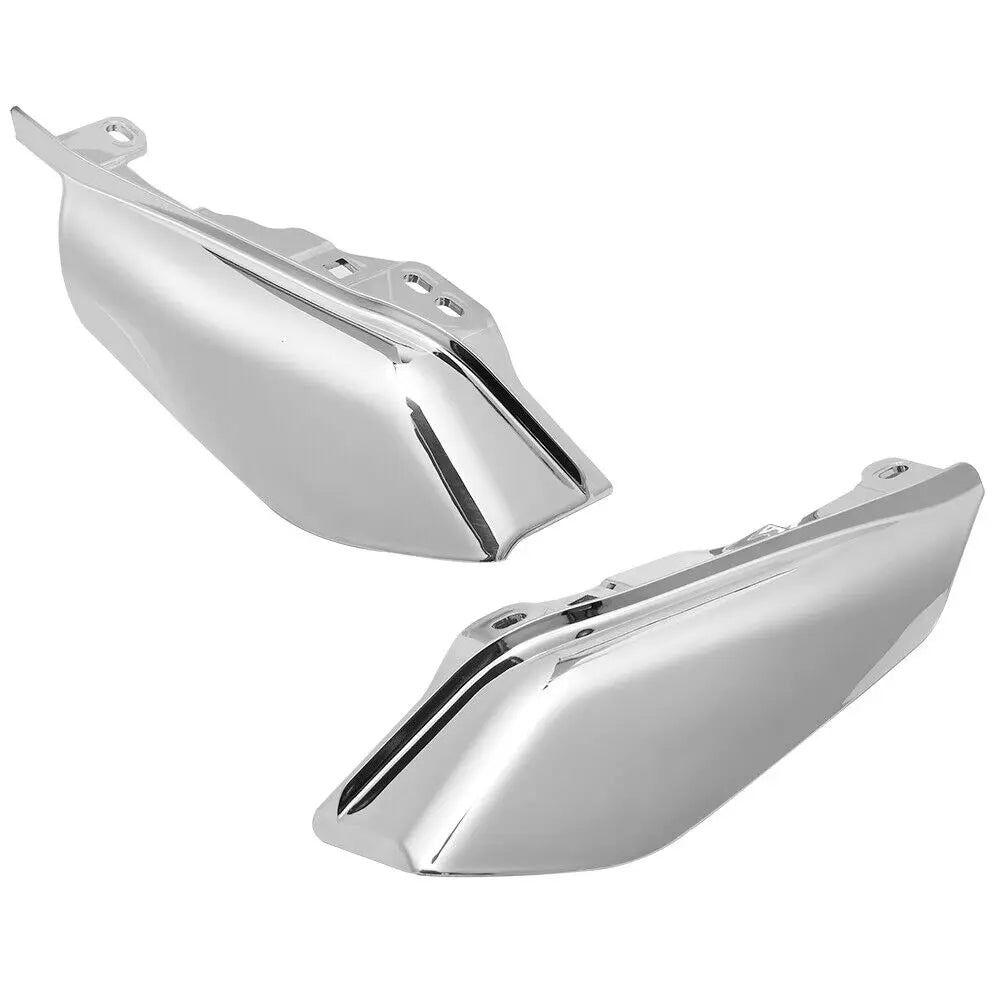 Chrome Mid‑Frame Air Deflector Heat Shield Trim For Harley Touring CVO Electra Road Street Glide - Automotive LED Light