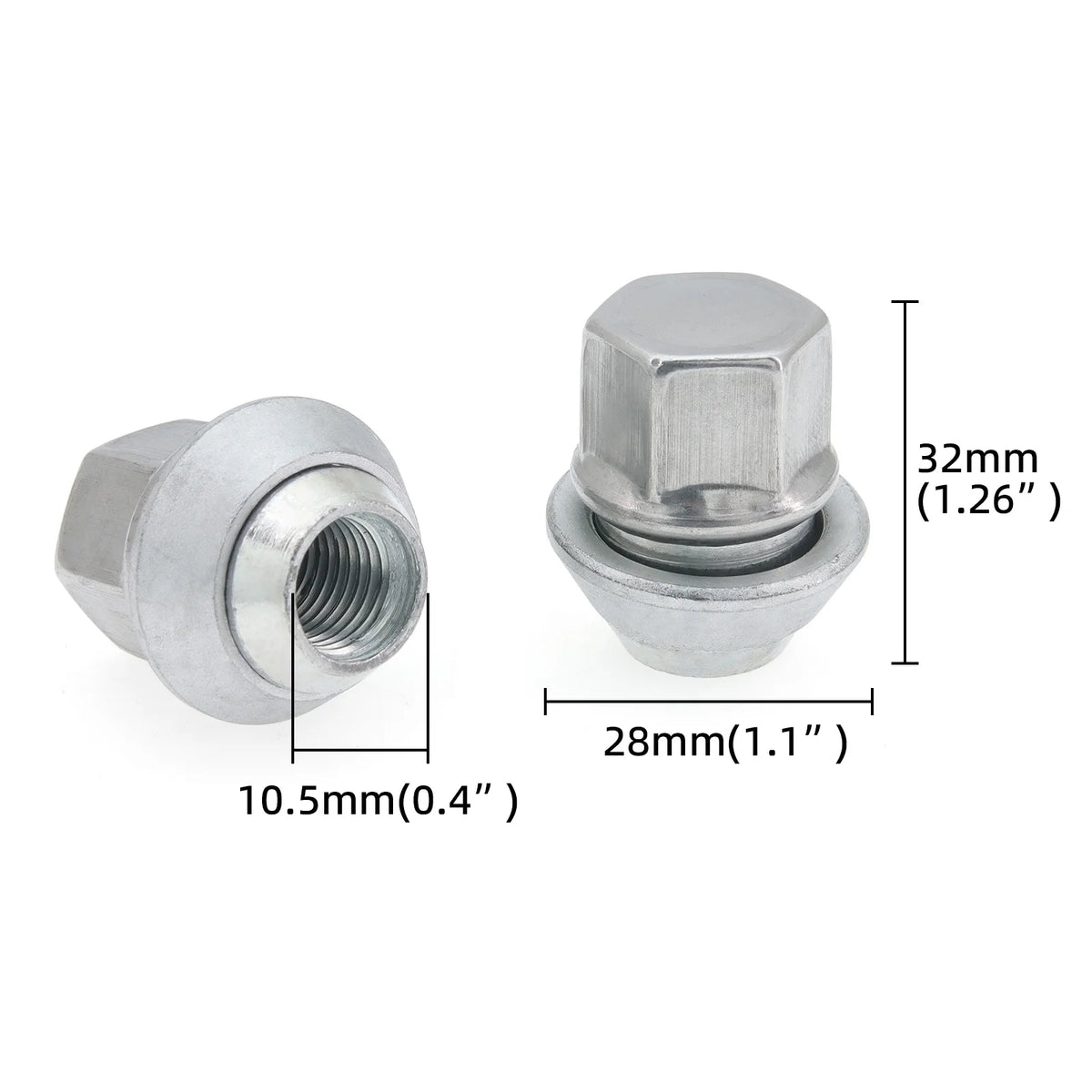 1PC Alloy Steel Wheel Nuts M12x1.5 19MM Bolt Lug Stud Tyre Nut For Ford Fiesta M for Ford MK2 MK1 - Automotive LED Light