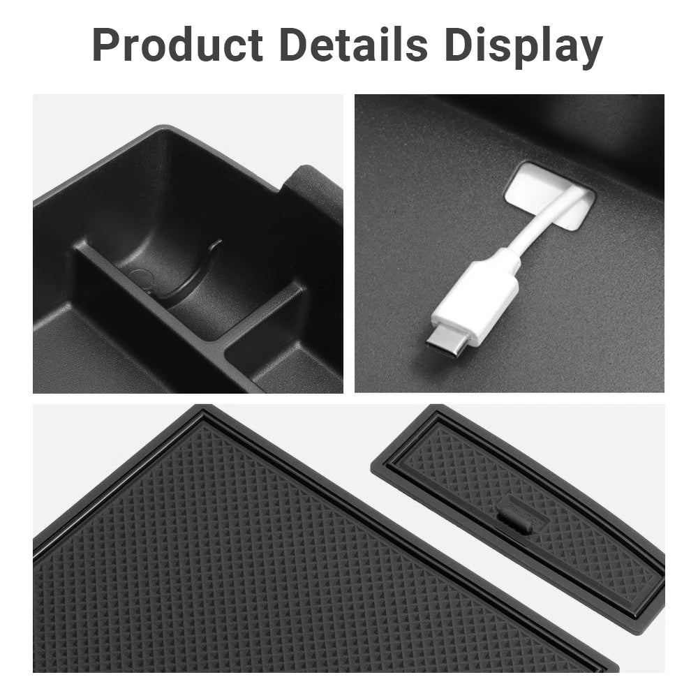 For Hyundai Tucson 2025 2026 Car Central Armrest Storage Box Organizer Container Tray Case Acces - Automotive LED Light