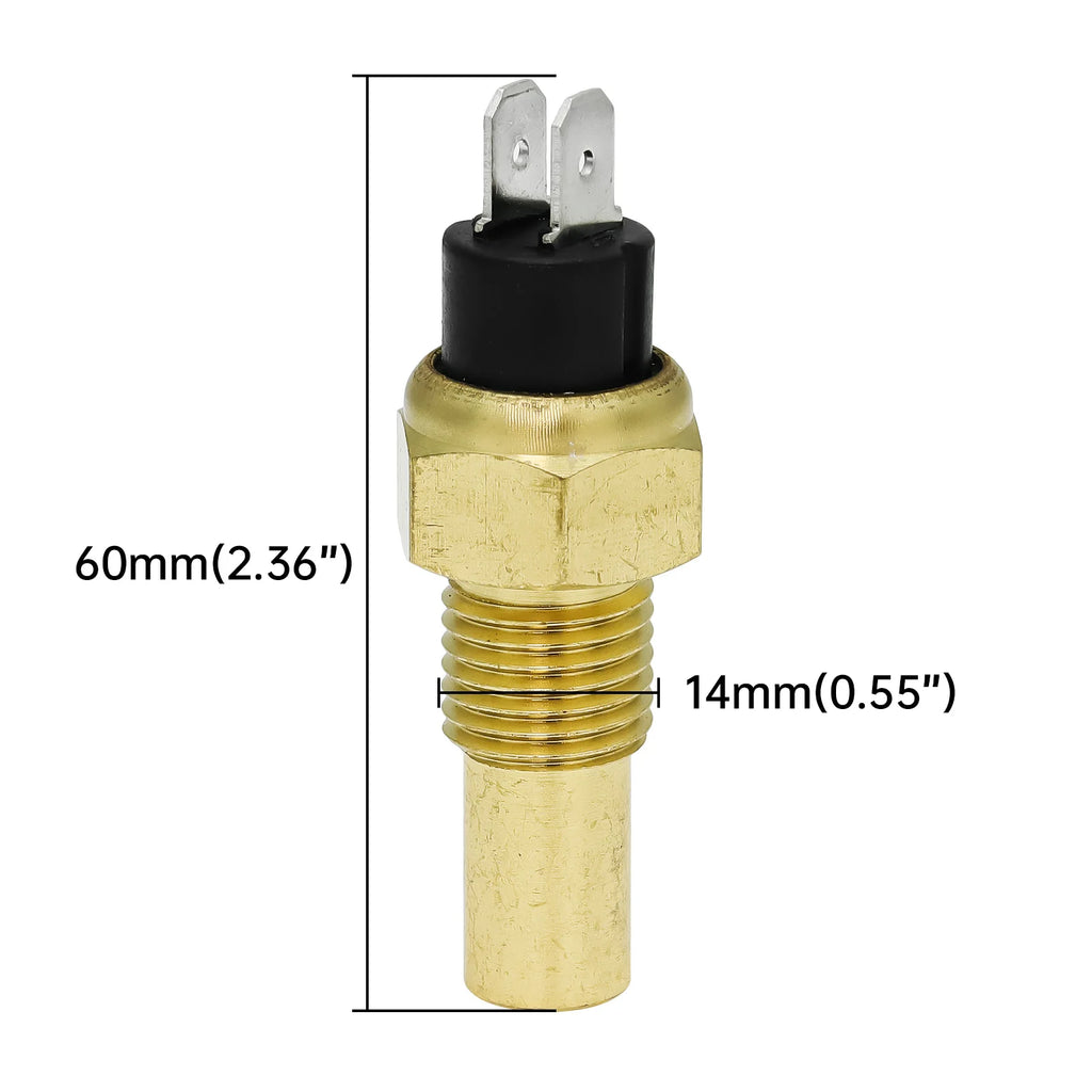 12V/24V Universal Water Temp Sensor 1/8 NPT for Car Boat Motorcycle Gauge Water Temperature Mete - Automotive LED Light