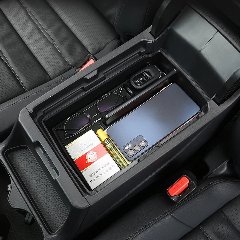 For Honda CRV 2023 2024 2025 2026 CR-V 6th Gen Hybrid Car Central Armrest Storage Box Organizer  - Automotive LED Light