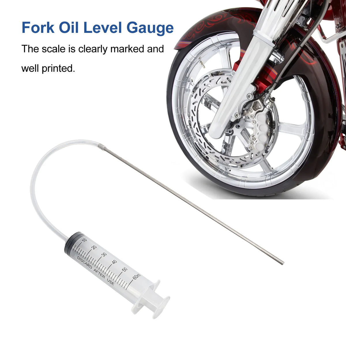 Universal Fork Oil Level Gauge Suspension Level Tuning Shock Adjustable Ring Measuring Tools Mot - Automotive LED Light
