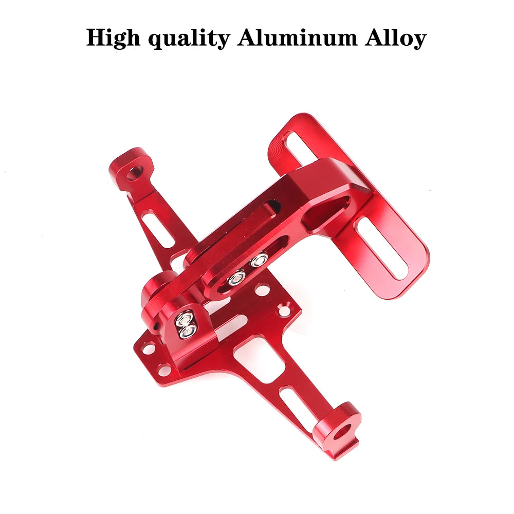 Motorcycle License Plate Holder Aluminium Alloy Rear Stand With Turn Signal Lights Holder Socket - LED Motorcycle Light