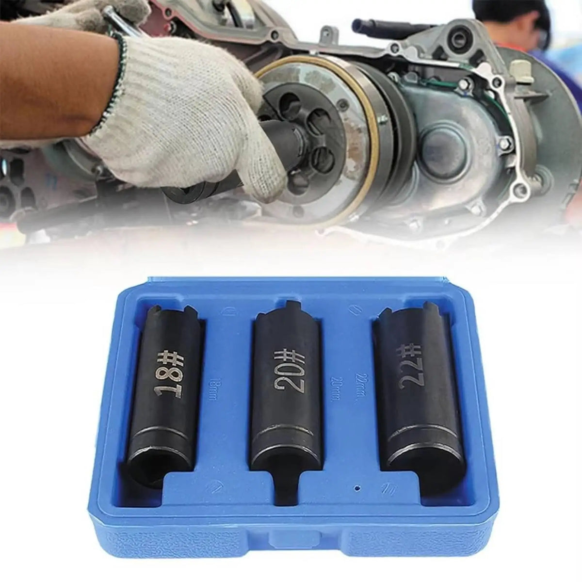 Four Prong Motorcycle Repair Wrench High Strength Clutch Lock Nut Toolkit for Scooter Maintenanc - Automotive LED Light