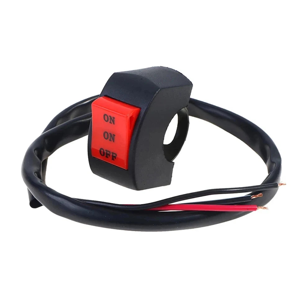 LED Headlight Switches Far Near Three Line Motorcycle Handlebar Switch Button Driving Light Swit - LED Motorcycle Light