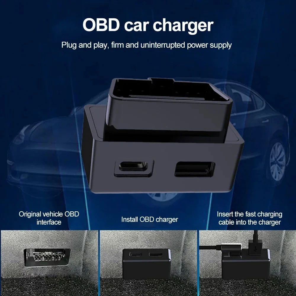 OBD Plug for Tesla Car Model3 Modely Obd2 Splitter Charger Adapters for Tesla Mo for Tesla Model 3 Model Y Modely - Auto