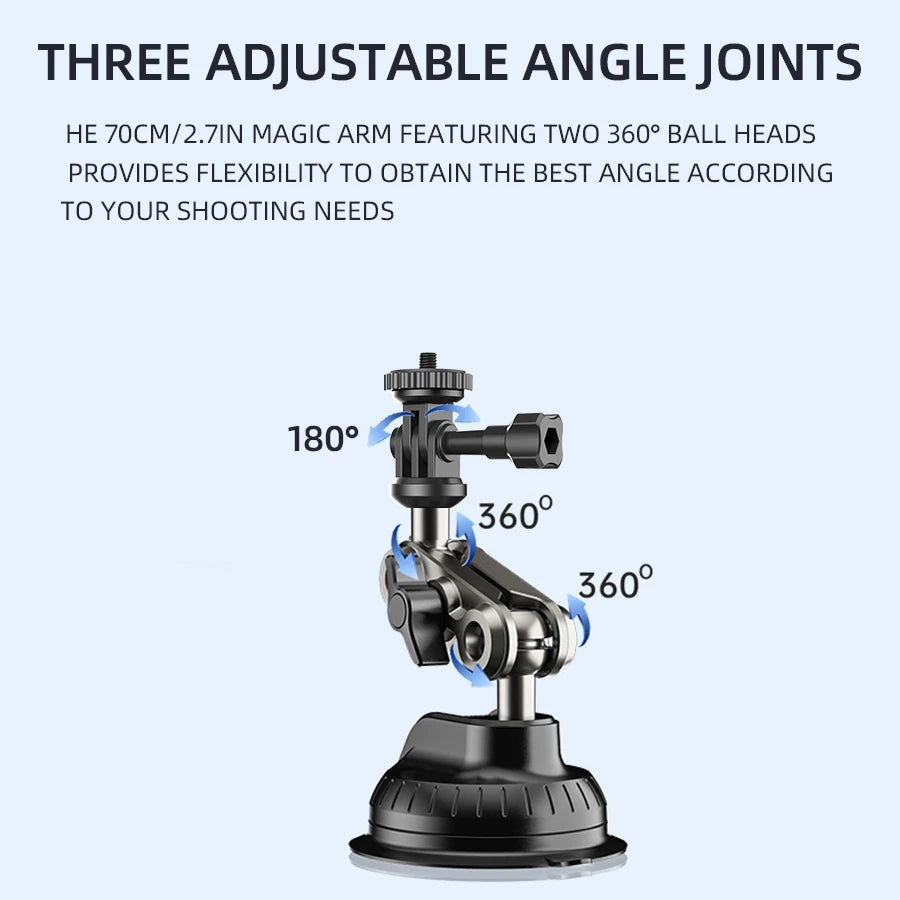 for Insta360 X4 X3 X2, Dashboard Quick-release Holder for Pocket 3 GoPro 12 11 1 for X2 X3 X4 - Automotive LED Light