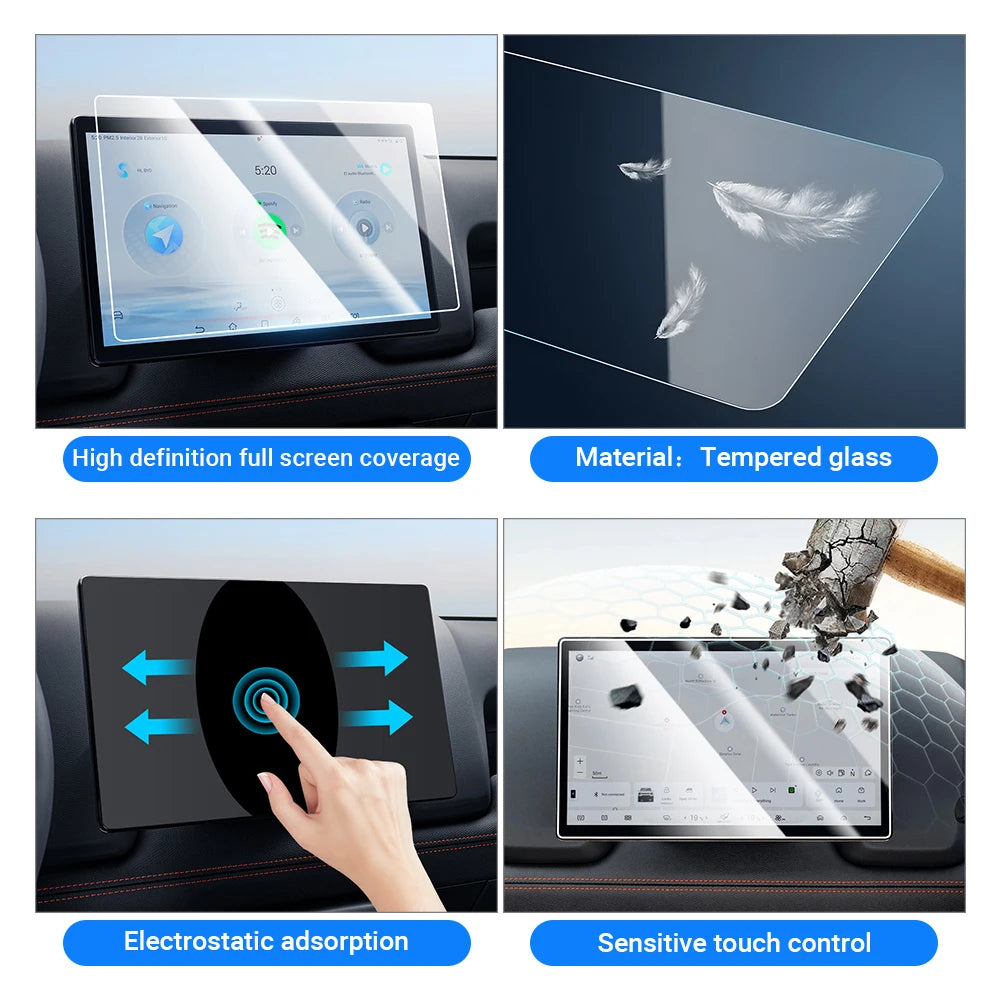 For BYD Shark 6 2024 2025 2026 Car Tempered Glass Protector Film Navigation Dashboard Display Sc - Automotive LED Light