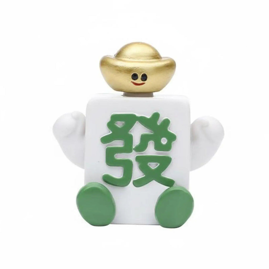 Rotating Mahjong Ornament Creative Gift Fortunate Character Bobblehead - Automotive LED Light