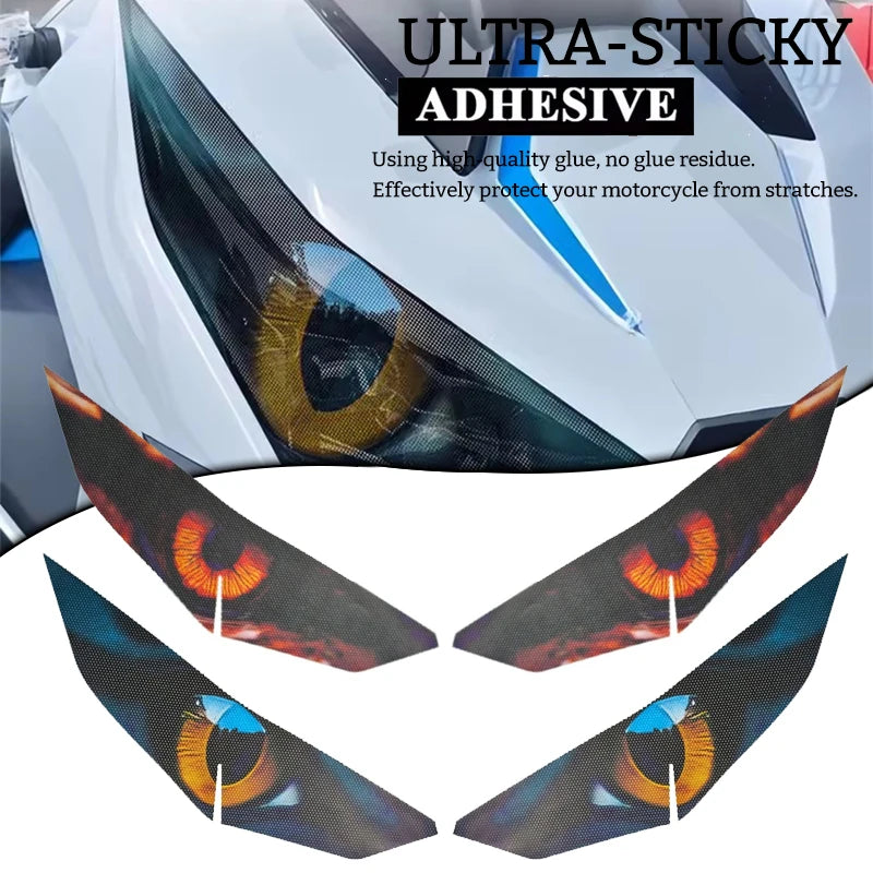 Waterproof Motorcycle Headlight Guard Stickers Motorbike Head Light Decal Protection For Zontes  - LED Motorcycle Light