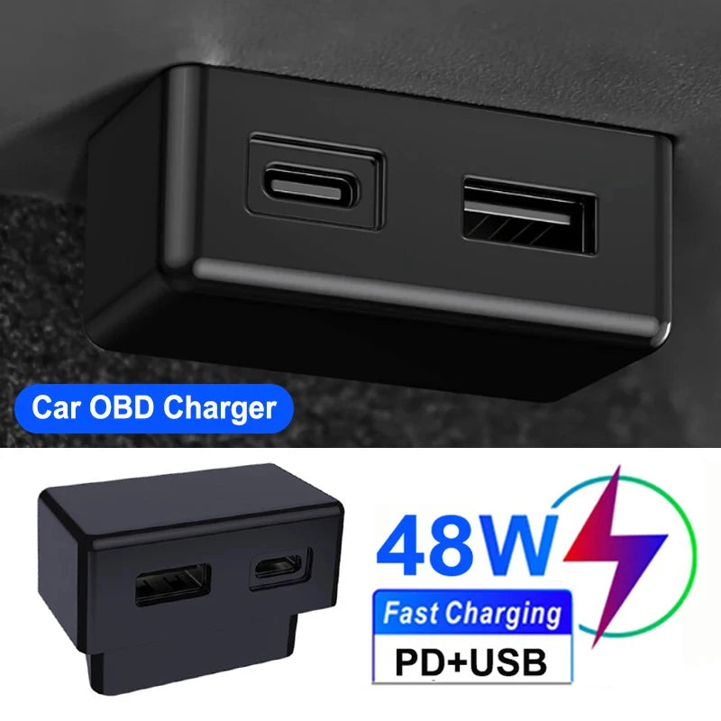 OBD Plug for Tesla Car Model3 Modely Obd2 Splitter Charger Adapters for Tesla Mo for Tesla Model 3 Model Y Modely - Auto