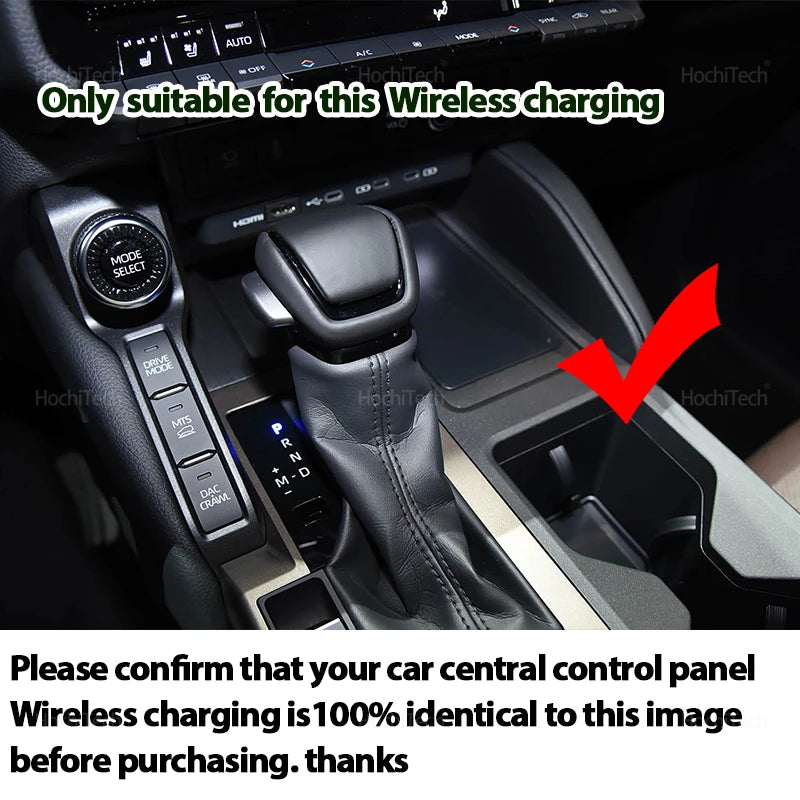 Wireless Charging Pad for Toyota Land Cruiser 250 Prado LC250 2024 2025 Central Control Charger  - Automotive LED Light