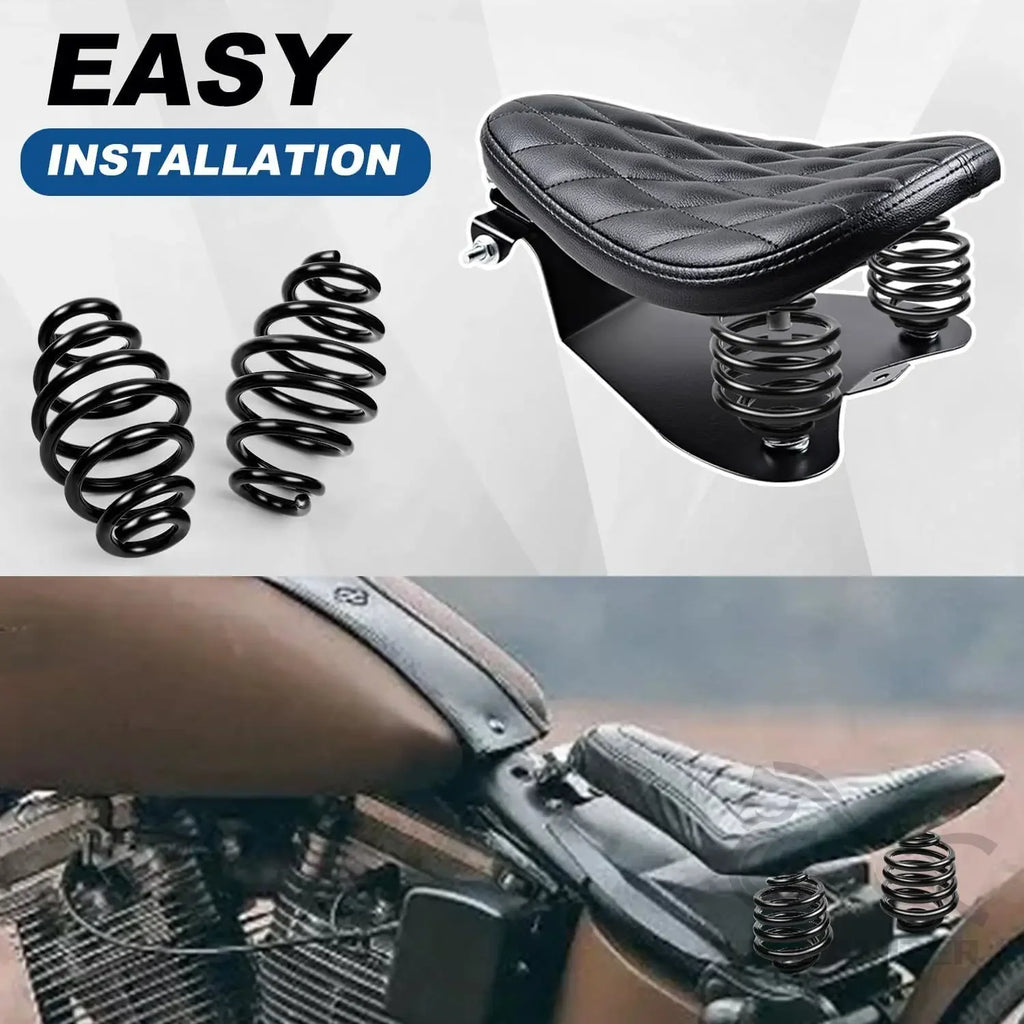 Black Solo Seat Springs Fit for Harley Davidson Chopper Bobber Softail Sportster - Automotive LED Light