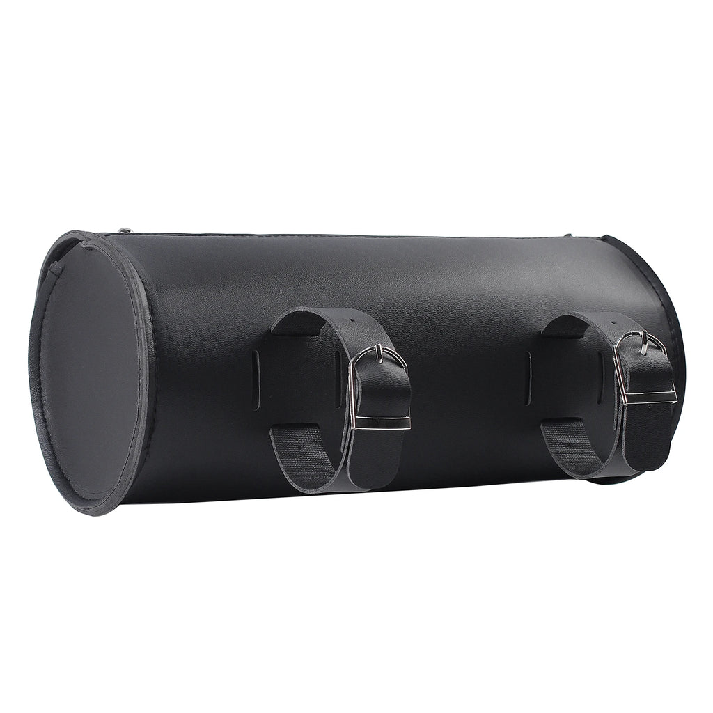 Motorcycle Tool Bag Faux Leather Handlebar Roll Bag Waterproof Saddlebag Side Pannier Retro Siss - Automotive LED Light