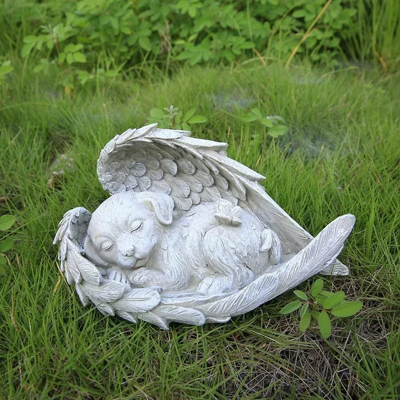 Pet Tombstone Dog Cat Tombstone Memorial Stone Personalized Memorial Stone Resin Statue Creative - Automotive LED Light