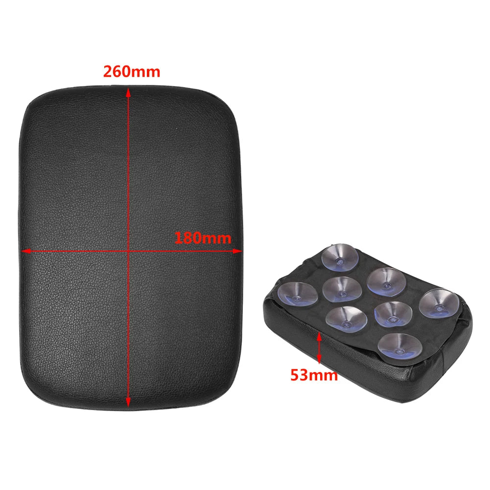 8 Suction Cups Motorcycle Rear Pillion Pad Suction Seat Passenger Cushion For Harley Dyna Sports - Automotive LED Light