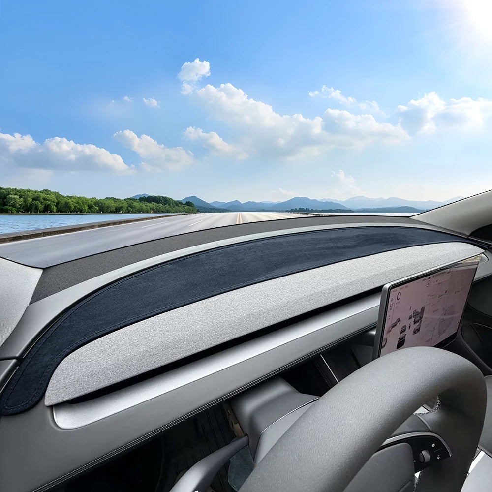 For Tesla Model Y Launch Juniper 2025 2026 Car Dashboard Sun Shade Mat Instrument Desk Non-slip  - Automotive LED Light