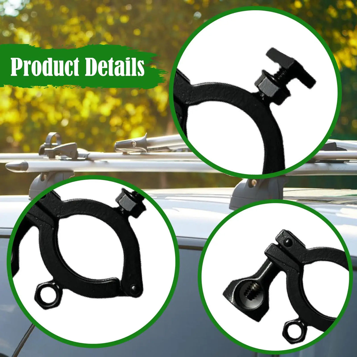Stainless Steel Scoop Mount Quick Release Shovel Clamp Roof Rack Accessories Space Saving for Ca - Automotive LED Light