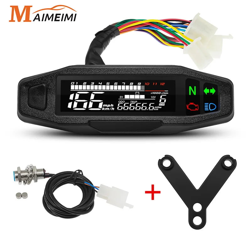 Moto Dashboard Digital Motorcycle Speedometer For Russian KR200 Speed Gauge Odo-meter Tacho Mete - Automotive LED Light