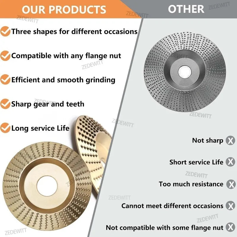 For Electric Grinder Multifunctional Four Piece Wood Grinding Disc Set Woodworking Engraving Cut - Automotive LED Light