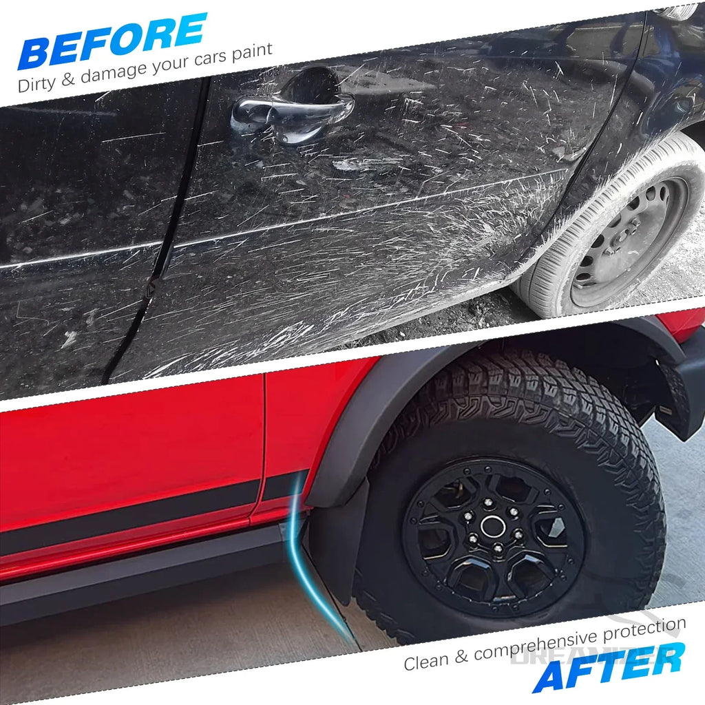 4pcs Universal Mud Flaps Carbon Fiber Effect Splash Guards Mudguards Mudflaps Auto Accessories - Automotive LED Light