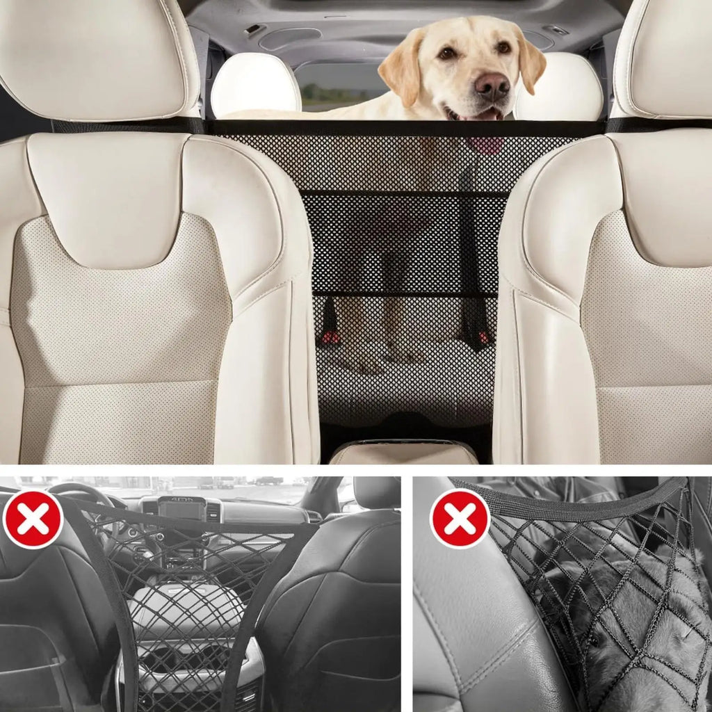 Car Pet Divider Net Thickened Dog Car Divider Abrasion-Resistant Resistant - Automotive LED Light