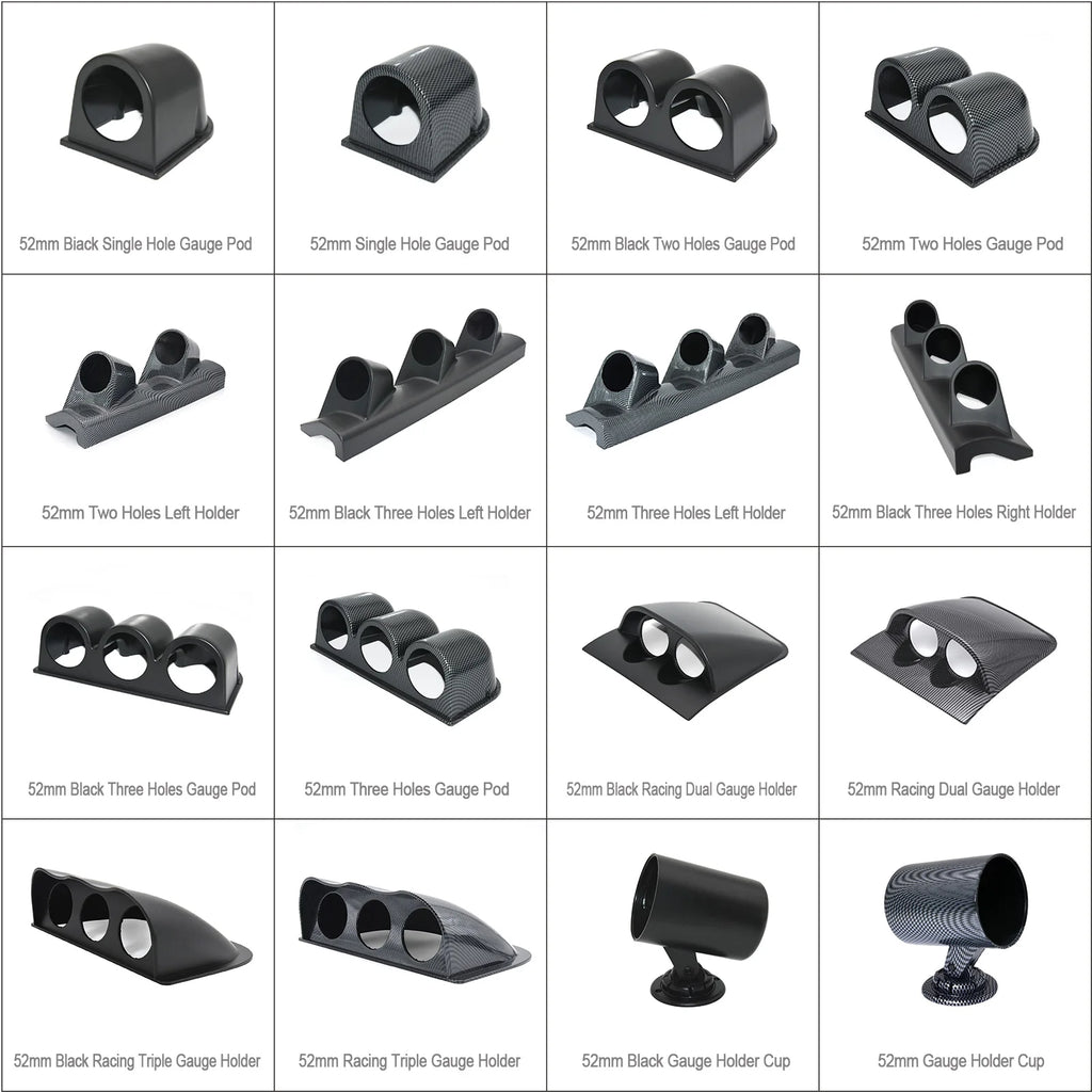 AD 52mm Single Gauge Holder Car Gauge Meter Cup Pod Dash Mount Bracket Boost Plastic Durable For - Automotive LED Light