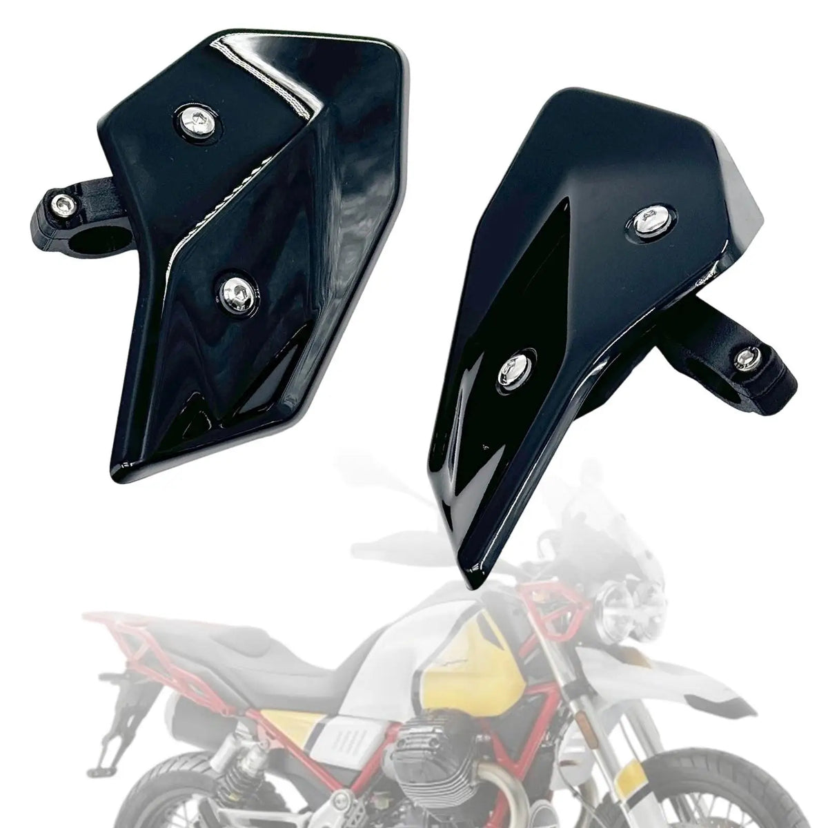 2 Pieces Motorcycle Side Wind Deflector Windscreens Motorbike Windshields Spoilers Replacement P - Automotive LED Light