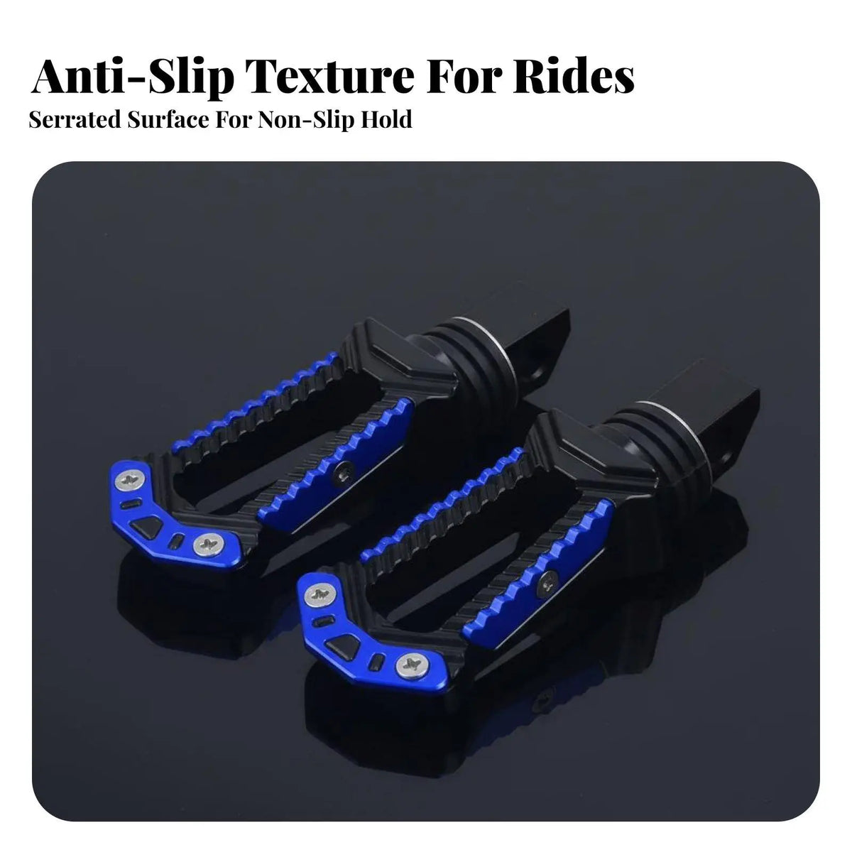 2 Pieces CNC Aluminum Footpeg Lightweight Motorcycle Footpeg Anti-Slip Surface - Automotive LED Light