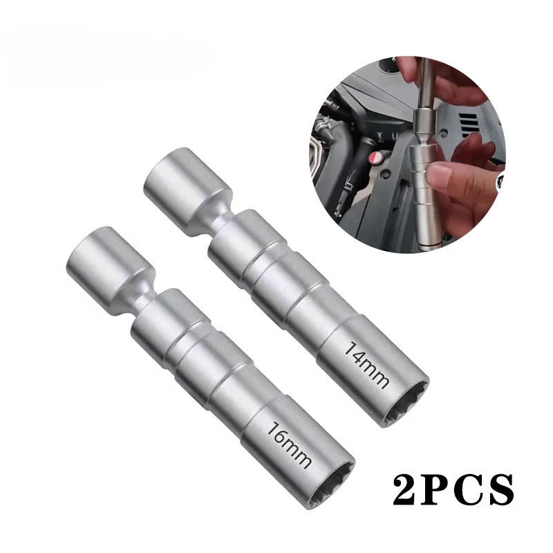 For BMW Mercedes Benz Spark Plug Sleeve Wrench Socket Magnetic 12-Point Angle Thin Wall Spark Pl - Automotive LED Light