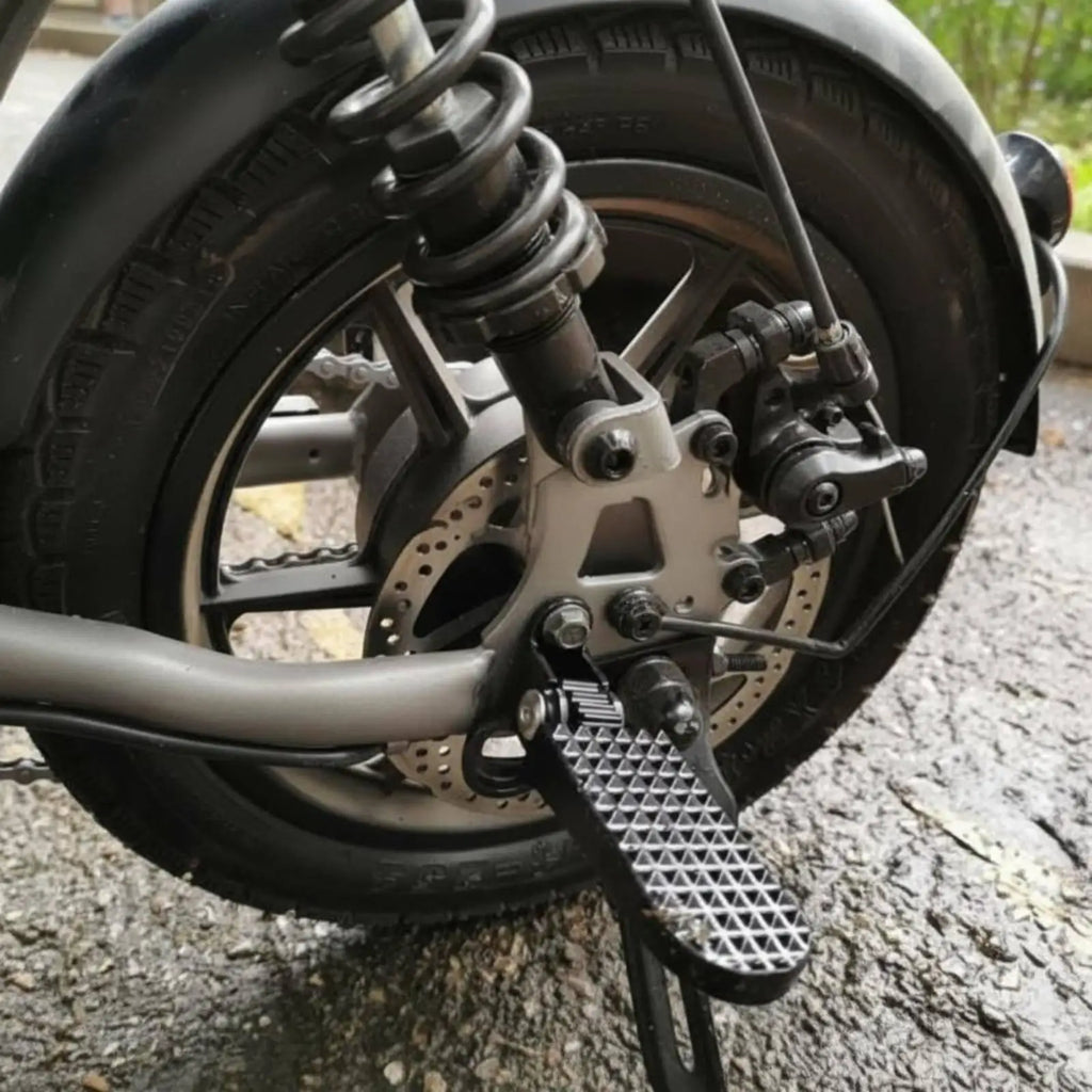 Rear Seat Bicycle Footrest Folding Aluminum Alloy Anti Slip Pedal Accessory for Electric Handbik - Automotive LED Light