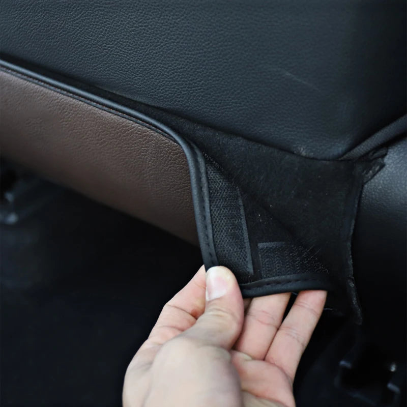 Leather Seat Back Cover Protector Anti Kick Mats For Toyota Highlander XU70 Klug for Seat XU70 - Automotive LED Light