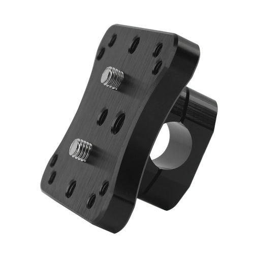 12mm Adjustable Motorcycle GPS Navigation Mount Bracket Black Metal Plastic Holder For ADV Motor - Automotive LED Light