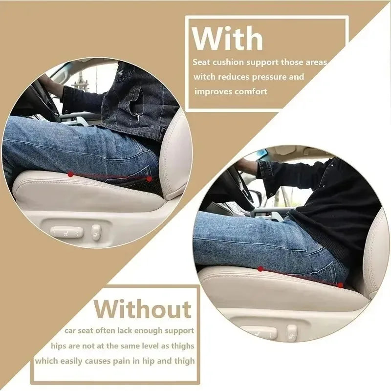 Sciatica Lower Back Pain Relief Car Seat Cushion New 2 in 1 Memory Foam Seat Pad for Car Driver  - Automotive LED Light