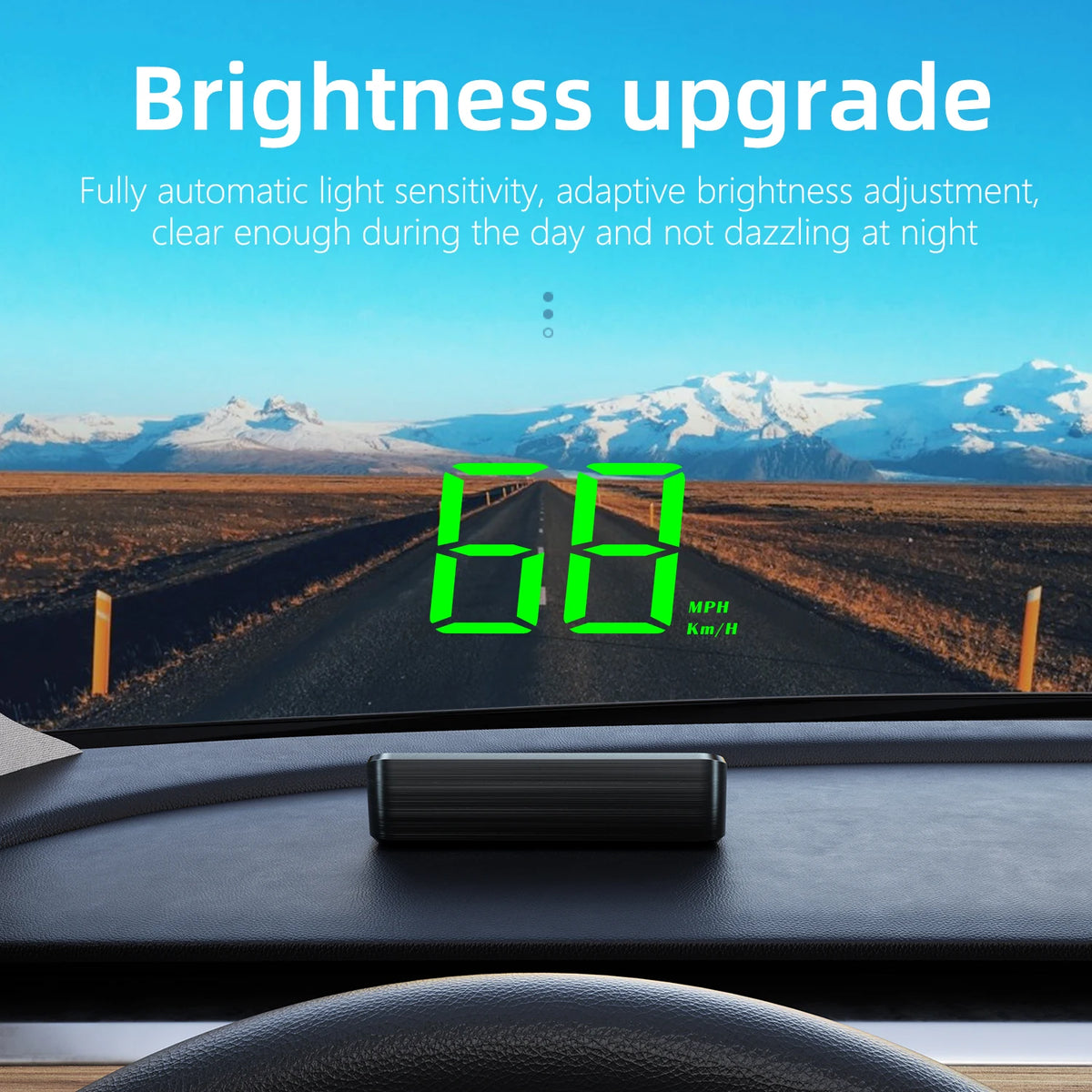 M2 HD Car Head up Display GPS Speedometer KM/H Digital HUD Windshield Projector Universal Auto E - Automotive LED Light