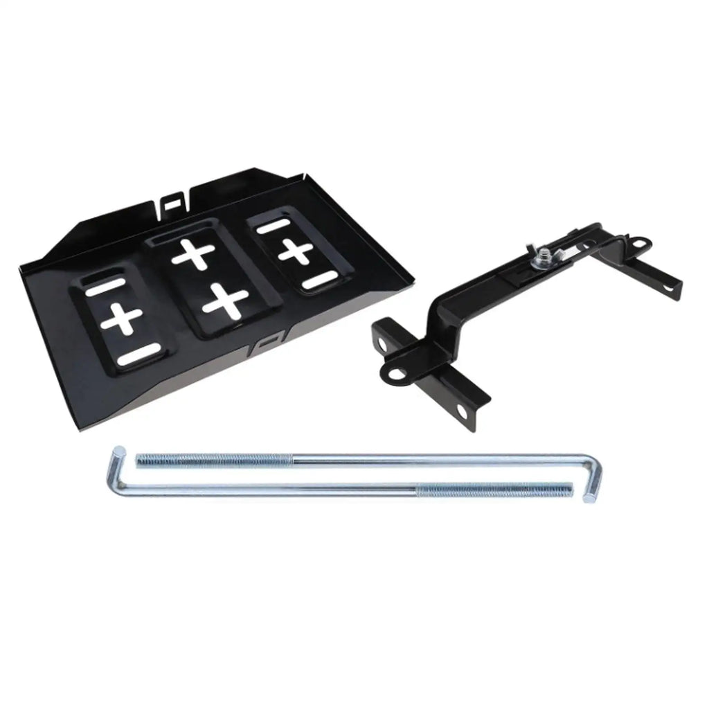 Battery Hold Down Tray Kit, Metal Solid Storage Battery Holder for Automobile, Marine - Automotive LED Light