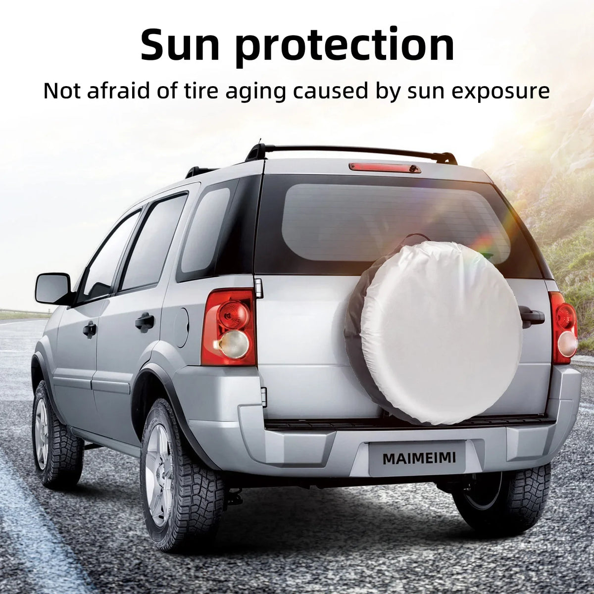 13-19inch 19-23inch Car SUV Spare Tire Cover Case White Tire Wheel Bag Tyre Spare Storage Tote O - Automotive LED Light