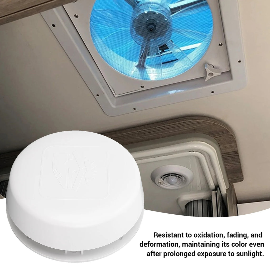 RV Roof Vent Cap 155mm Air Exchange Oxidation Resistant Round Mushroom Ventilation Cap with Mesh - Automotive LED Light
