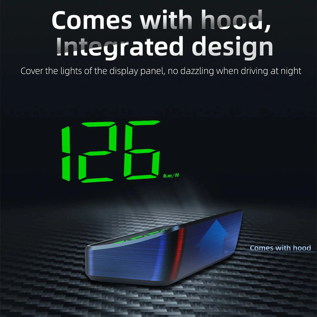Car Speedometer HUD GPS Head Up Display Digital Speed Meter Windshield Projector For Vehicles Tr - Automotive LED Light