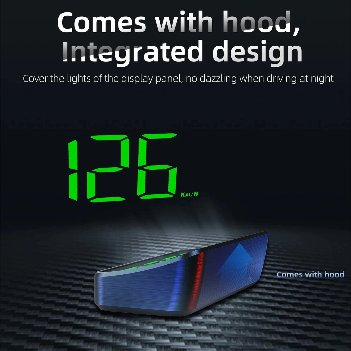 Car Speedometer HUD GPS Head Up Display Digital Speed Meter Windshield Projector For Vehicles Tr - Automotive LED Light